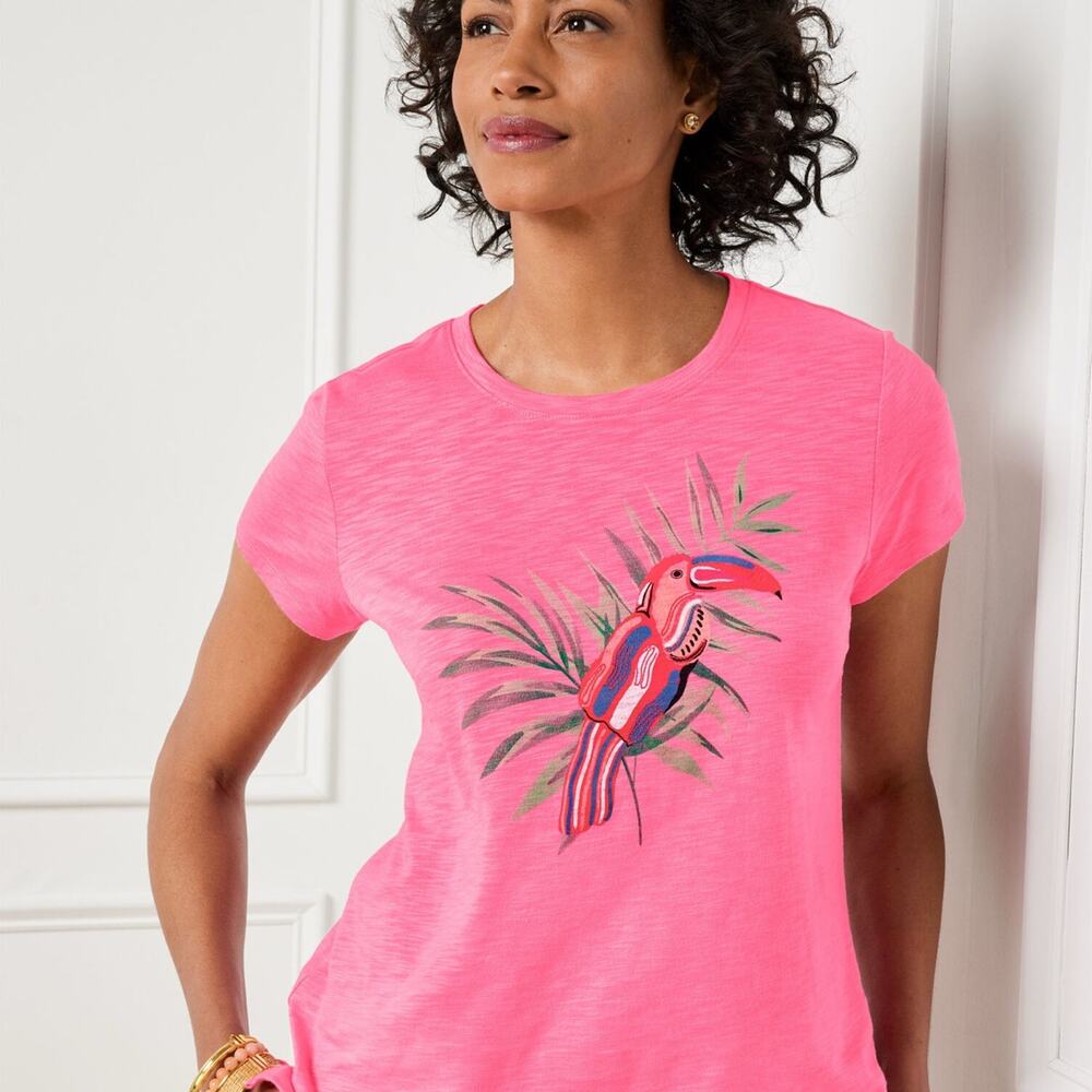 Talbots Crewneck Toucan Tee Womens XL